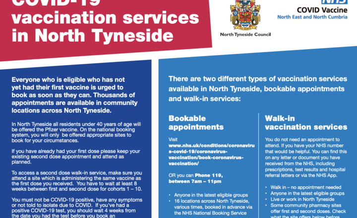 Image of Letter to parents from North Tyneside Assistant Director Education & Director of Public Health