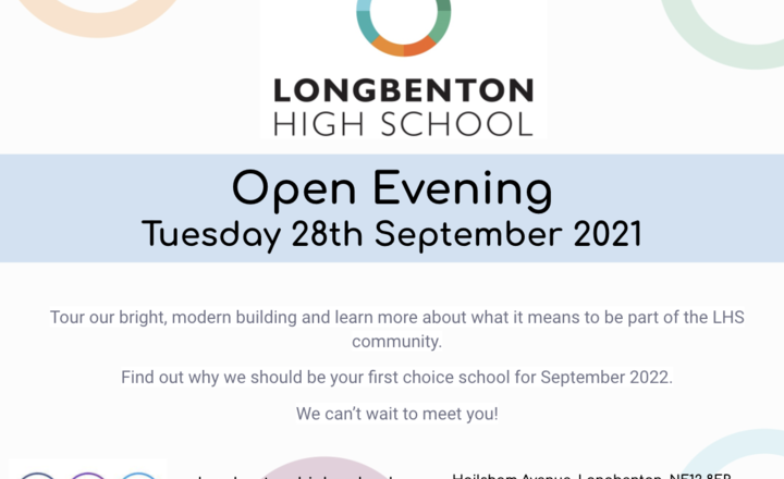 Image of Open Evening Tuesday 28th September