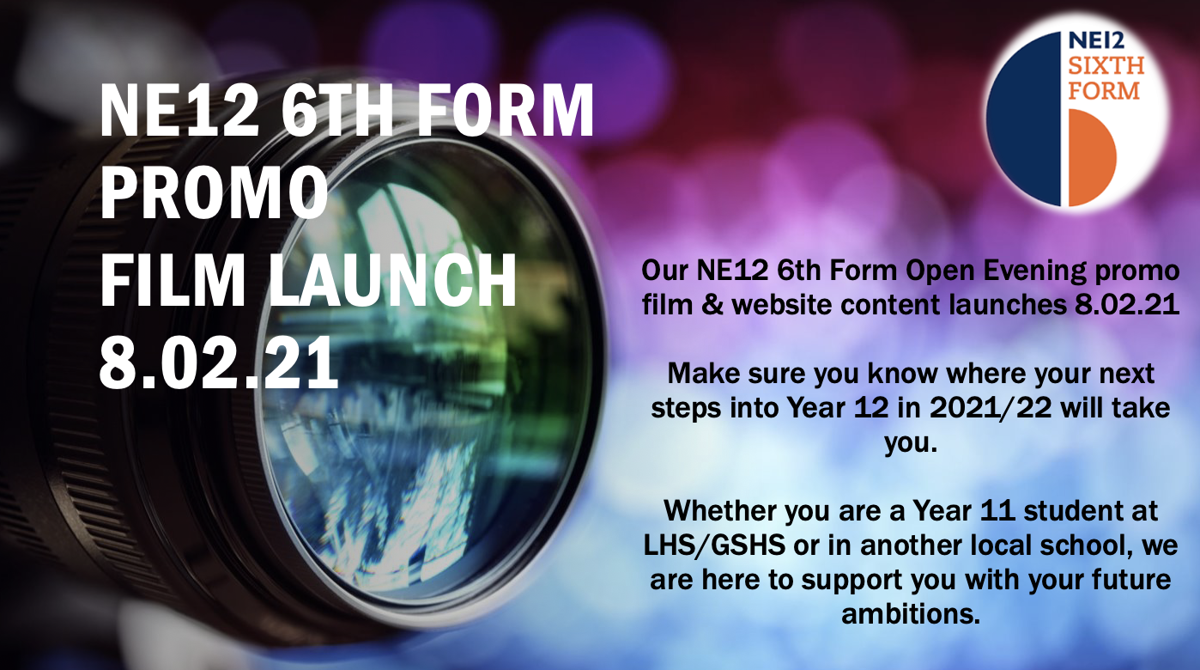 Image of NE12 6th Form Promo Film & Web Content Launch 8.02.21