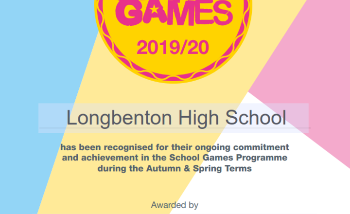 Image of Longbenton Awarded Recognition Certificate 