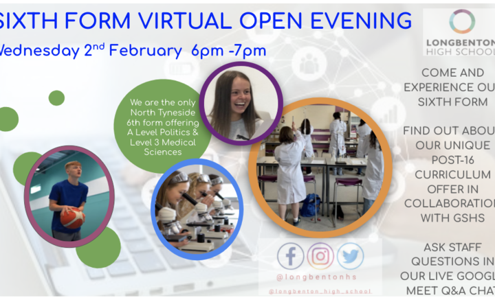 Image of Sixth Form Virtual Open Evening 2nd February